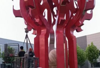 火球雕塑，精神堡壘火球雕塑落地展示