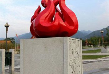 景觀火焰雕塑供需，廣場雕塑，不銹鋼火焰雕塑定制