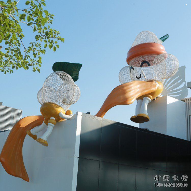 鏤空卡通雕塑承接，鍛造工藝，鐵藝卡通雕塑廠家訂做