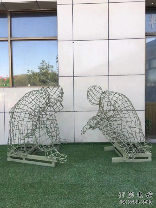 鏤空對弈雕塑標準，廣場雕塑，鐵藝民俗人物雕塑供給