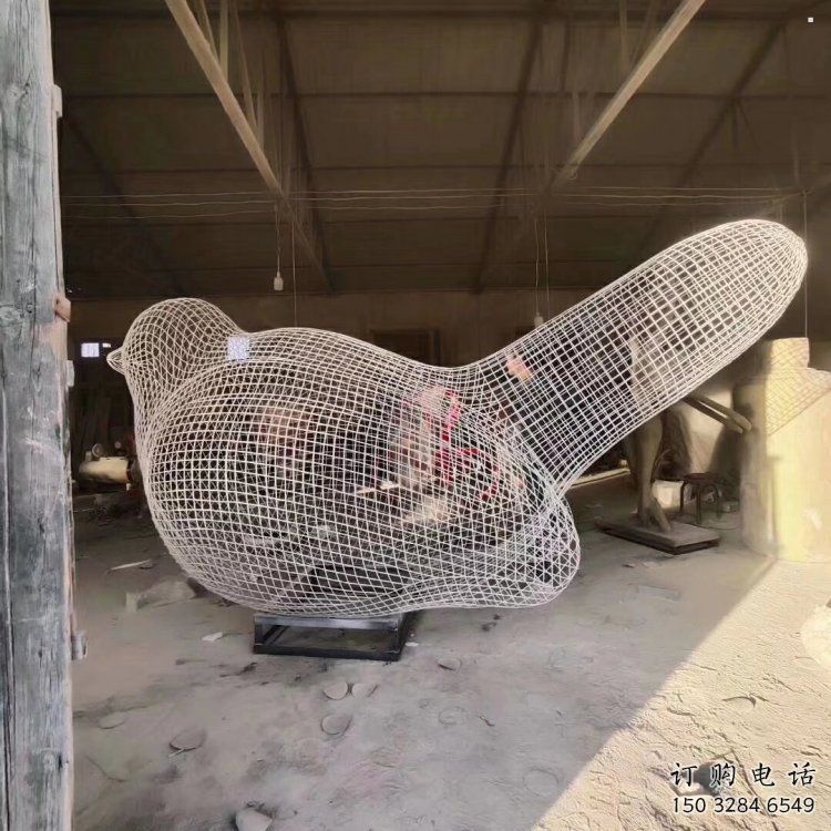 鏤空鳥雕塑供需，廣場雕塑，鐵藝小鳥雕塑定制