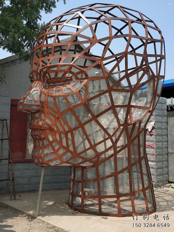 人頭像雕塑觀賞型，城市裝飾，鏤空人頭像雕塑標(biāo)準(zhǔn)