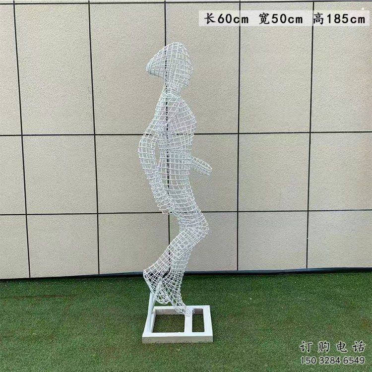 鏤空體育雕塑供求，編織雕塑，鐵藝健兒人物雕塑制造商