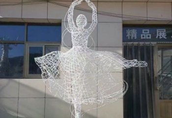 鏤空舞者雕塑承接，城市裝飾，大型鐵藝跳舞雕塑公司