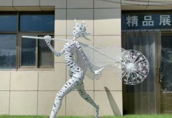 鏤空舞者雕塑工程供應(yīng)，美陳雕塑，鐵藝跳舞雕塑廠家供求