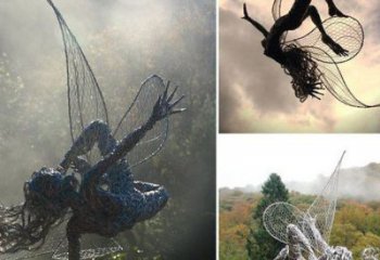 小精靈雕塑，抽象卡通雕塑，美陳人物擺件
