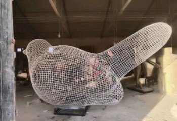 鏤空鳥雕塑供需，廣場(chǎng)雕塑，鐵藝小鳥雕塑定制
