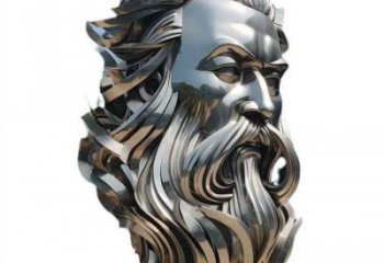白鋼人頭像雕塑供需，標(biāo)識(shí)雕塑，鏡面西方人雕塑制造商