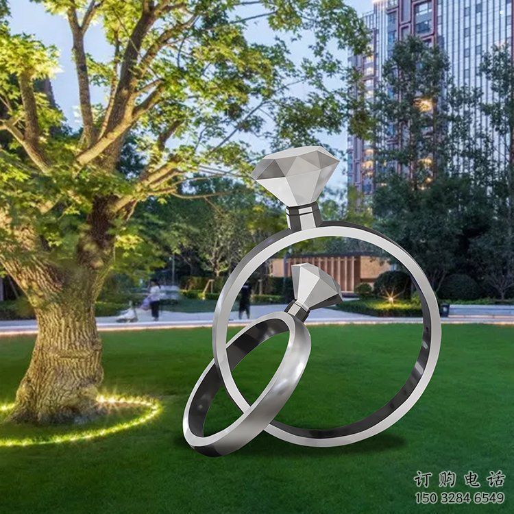 鉆戒雕塑工廠標準，多彩藝術，景觀鉆戒雕塑供應