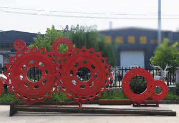車輪雕塑工廠選用，街道標識，景觀車輪雕塑批發(fā)