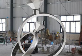 藝術(shù)鉆戒雕塑觀(guān)賞型，街景小品，鉆戒雕塑主題常用