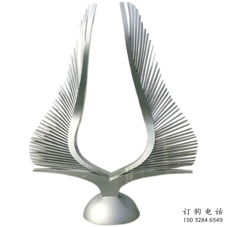 翅膀雕塑，鏤空景觀雕塑，西方擺件