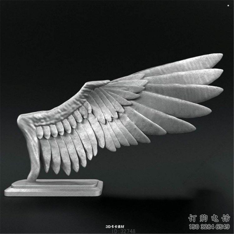 現(xiàn)代鳥(niǎo)翅雕塑定制，中式工藝，不銹鋼鳥(niǎo)翅雕塑造型優(yōu)價(jià)