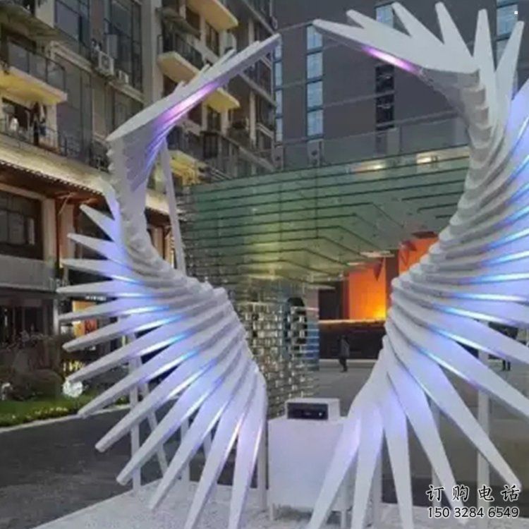 天使之翼雕塑常用，鋼管組合，景觀翅膀雕塑定價(jià)