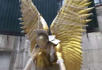 雕塑鳥翅景觀制造，街景小品，不銹鋼鳥翅雕塑優(yōu)價