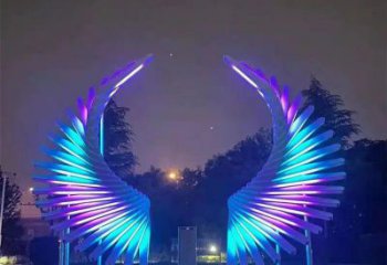 金屬天使之翼雕塑制造商，鋼管組合，公共翅膀雕塑優(yōu)選