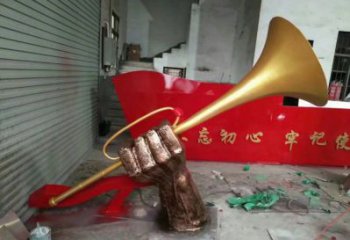 藝術(shù)號角雕塑優(yōu)選，城市裝飾，號角雕塑訂做供求