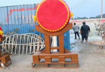鑼鼓雕塑供求，創(chuàng)意雕塑，民俗不銹鋼鑼鼓雕塑制造商
