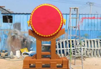 鑼鼓雕塑制作，村標(biāo)概念，鍛鋼不銹鋼鑼鼓雕塑專供