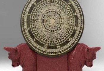 ?門口銅鼓雕塑點(diǎn)擊，地標(biāo)擺件，民俗銅鼓雕塑承接