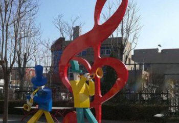 音樂符號(hào)雕塑預(yù)定，校園雕塑，花園音樂雕塑承接