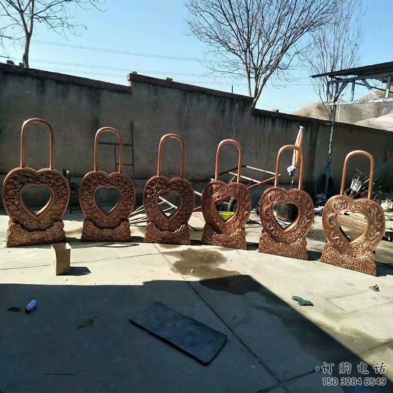 雕塑銅鎖子景觀精選，中式工藝，銅鎖子雕塑供給