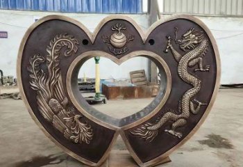 環(huán)境同心鎖雕塑批發(fā)，拉絲工藝，小品鎖子雕塑承接