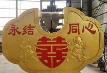 銅鎖子雕塑訂做，城市雕塑，銅鎖子雕塑專供