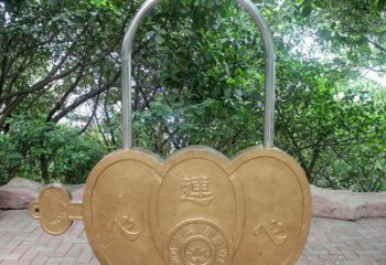 展示銅鎖子雕塑定制，小區(qū)雕塑，建筑銅鎖子雕塑提供
