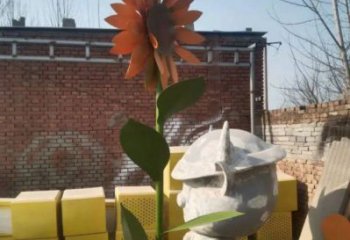 池州太陽花雕塑工程，美陳雕塑，玻璃鋼太陽花雕塑廠家