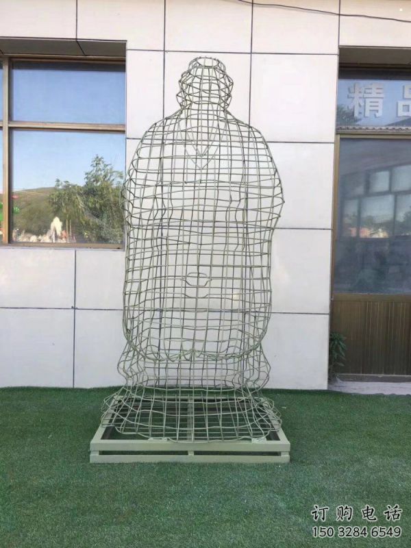 馬鞍山鏤空孔子雕塑訂做，景區(qū)雕塑，鐵藝古代人物雕塑定價