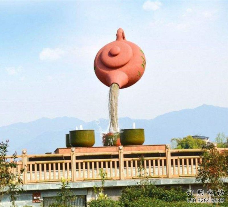 梅州公園天壺雕塑工廠，不銹鋼材質(zhì)，圓雕形式