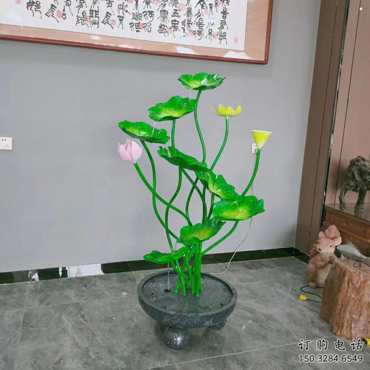 河池荷花雕塑異型優(yōu)選，城市裝飾，展示荷花雕塑定做