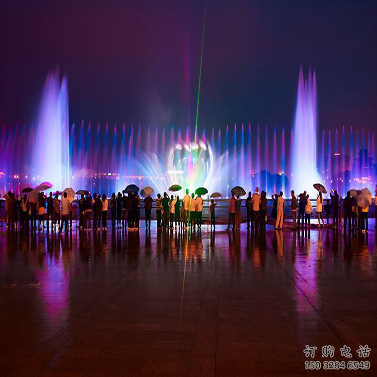 柳州水景程控噴泉雕塑，高噴循環(huán)噴水方式設(shè)計