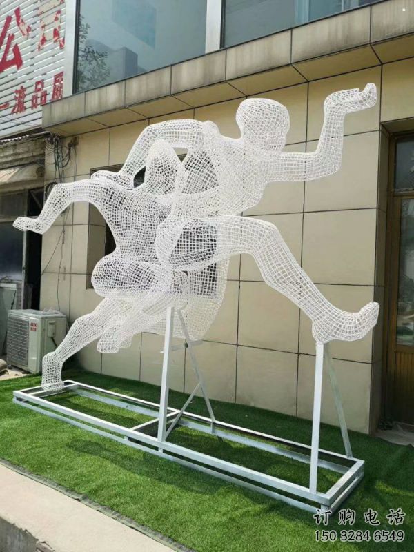 河池鏤空健兒雕塑制造，校園雕塑，金屬鐵藝人物雕塑展品