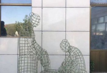 張掖鏤空孝道雕塑通用，街景小品，鐵藝洗腳雕塑制造