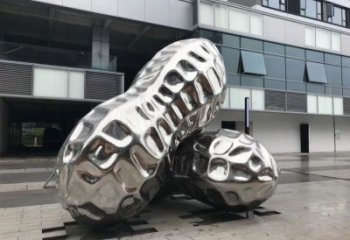 汕頭花生雕塑制造，白鋼構(gòu)件，不銹鋼花生雕塑提供