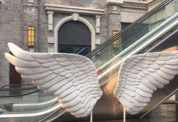 玉林景觀鳥翅雕塑制造，歐式風(fēng)格，不銹鋼鳥翅雕塑定價