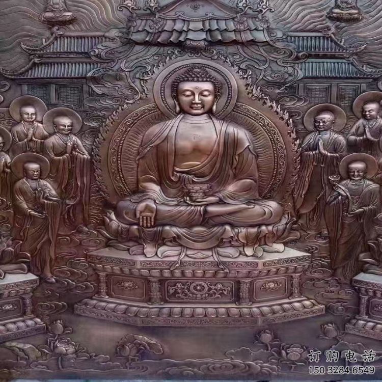 黃石鍛銅浮雕常用，寺廟景觀，黃銅佛像浮雕生產(chǎn)商