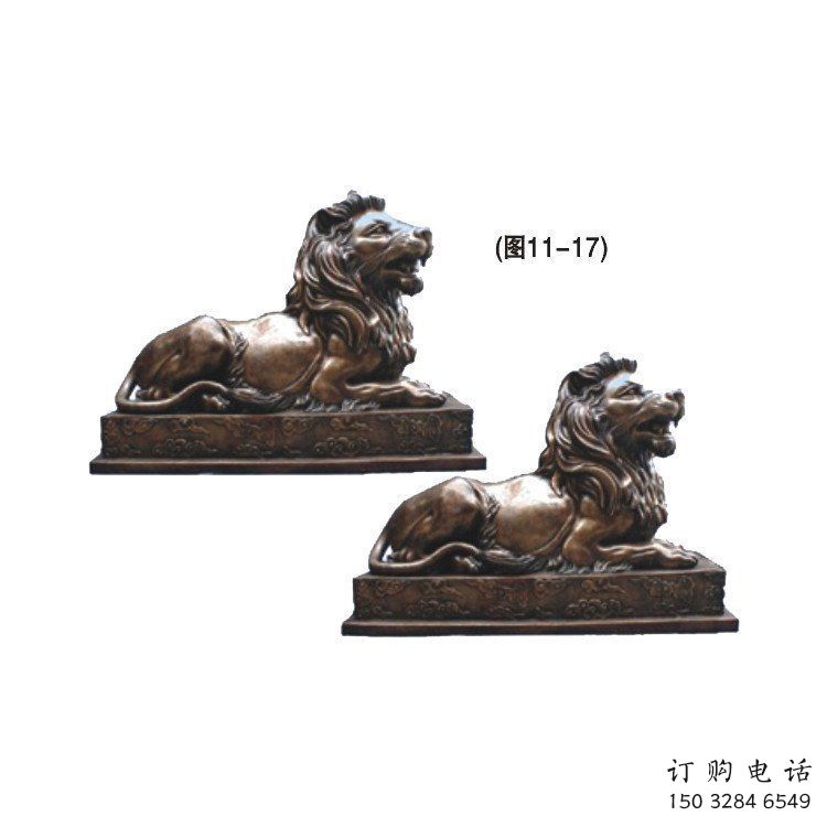 荊州公園獅子雕塑供求，景觀雕塑，鑄銅趴獅雕塑優(yōu)選