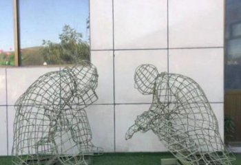益陽鏤空對弈雕塑標準，廣場雕塑，鐵藝民俗人物雕塑供給