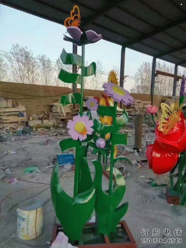 新建茉莉花雕塑訂做，城市雕塑，不銹鋼茉莉花雕塑廠