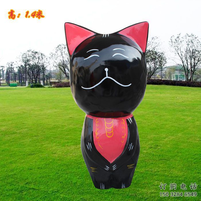 撫順廣場小貓雕塑，動物擺件，仿古工藝
