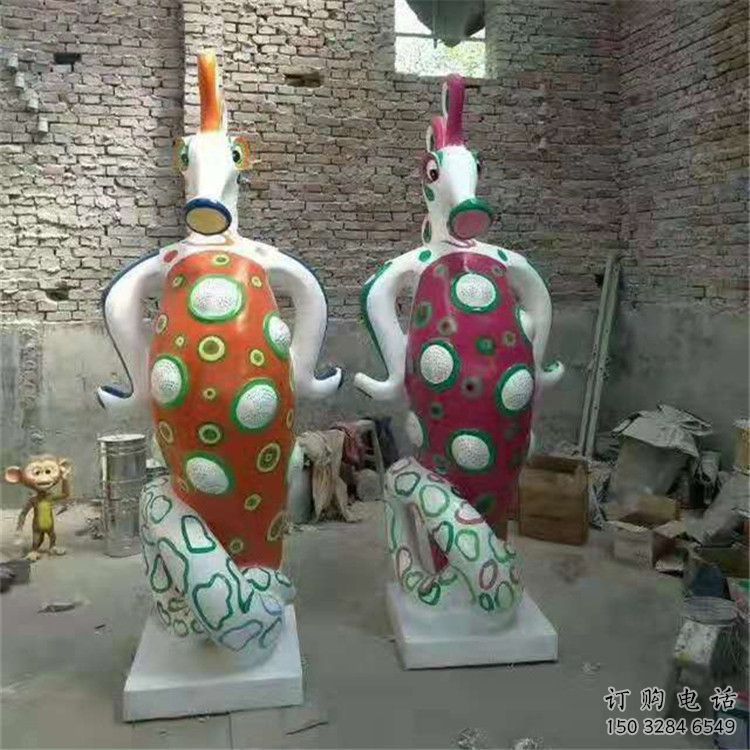 靈武幼兒園河馬雕塑，動(dòng)漫文化雕塑，卡通動(dòng)物制作
