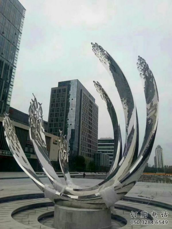 原州地面噴泉雕塑小品，圓環(huán)結(jié)構(gòu)概念，旱地水景噴泉體系