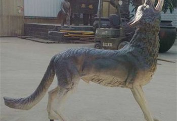 贛州銅狼雕塑廠家，銅雕動物狼，仿真工藝制作