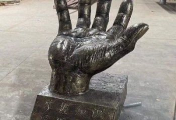 撫順手掌雕塑廠家，公園小品，玻璃鋼手掌雕塑優(yōu)選