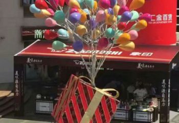 呼倫貝爾氣球樹雕塑承接，美陳雕塑，玻璃鋼氣球樹雕塑制造
