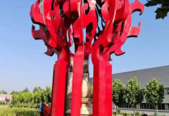賽罕火球雕塑，精神堡壘火球雕塑落地展示