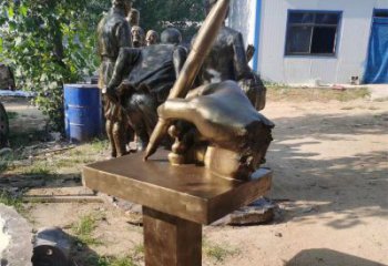 大武口手握鋼筆雕塑，街道標(biāo)識，玻璃鋼手握鋼筆雕塑廠家